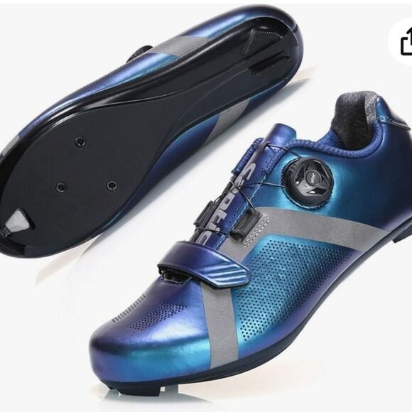 Santic CYCLING 3 BOLT Shoe KB20019B NO CLEATS Sz 9 9.5 DIAL AND CABLE - Picture 1 of 7